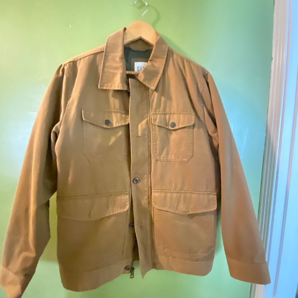 Mens Brown Military Jacket Size S